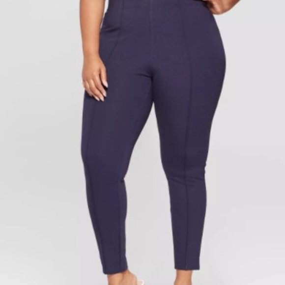 Women's Plus Size Pull-On Ponte Pants - Ava & Viv - Picture 1 of 5